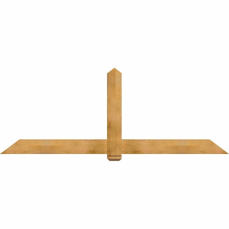 Ekena Millwork Eugene Rough Sawn Timber Gable Bracket, Western Red Cedar, 96"W x 36"H x 4"D x 6"F, 9/12 Pitch GBW096X36X0406EUG00RWR